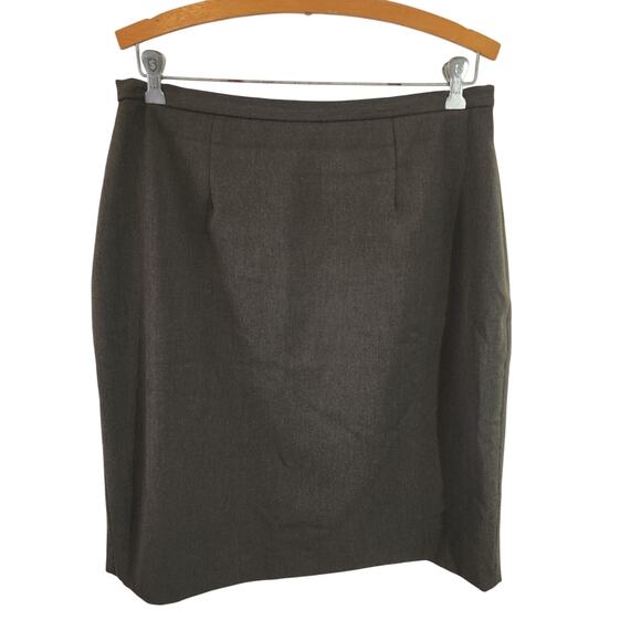 Epic New York Gray Straight Pencil Knee Length Work Business Skirt Size 14 - Picture 1 of 4